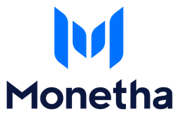 Monetha logo, horizontal version, on a transparent background