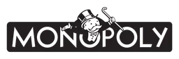 Monopoly logo, black wordmark version, on a transparent background