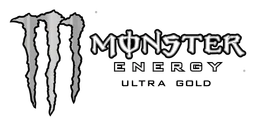 Monster Energy logo, monochrome version, on a transparent background