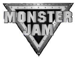 Monster Jam logo, monochrome version, on a transparent background