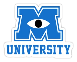 Monsters University logo, horizontal version, on a transparent background