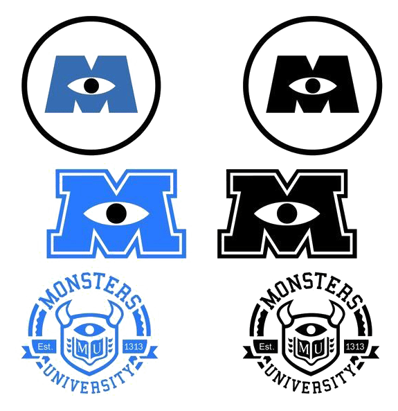 Monsters University logo, icon version, on a transparent background