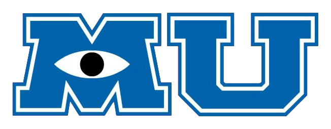 Monsters University logo on a transparent background