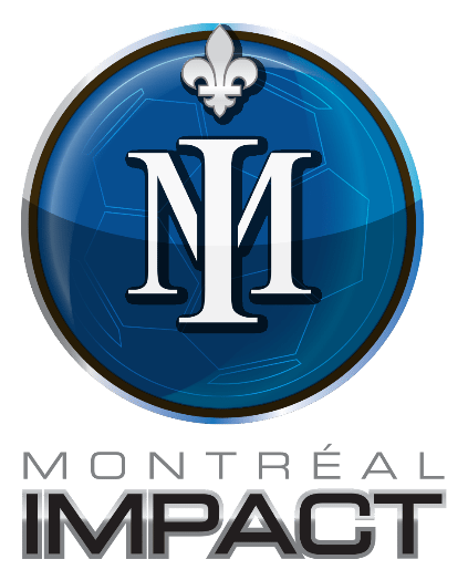 Montreal Impact logo, horizontal version, on a transparent background