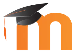 Moodle logo, horizontal version, on a transparent background
