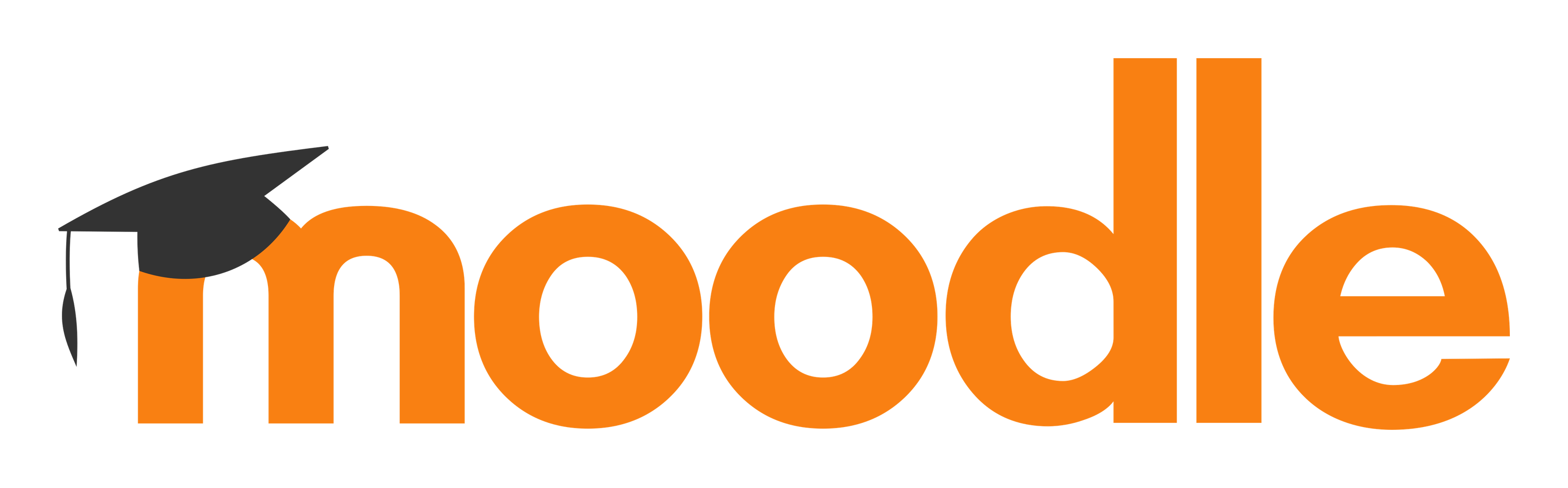 Moodle logo on a transparent background
