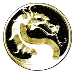 Mortal Kombat logo, icon version, on a transparent background