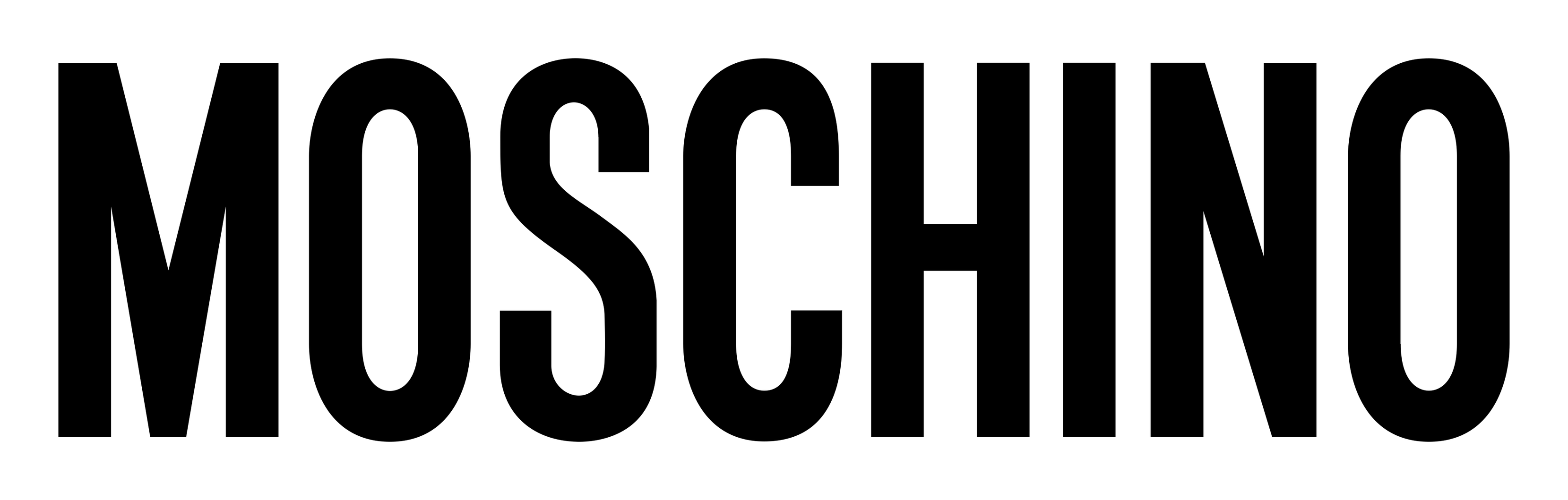 Moschino Logo auf transparentem Hintergrund