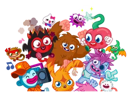 Moshi Monsters logo, horizontal version, on a transparent background