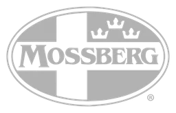 Mossberg logo, monochrome version, on a transparent background
