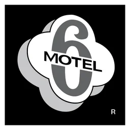 Motel 6 logo, monochrome icon version, on a transparent background