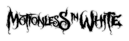 Motionless in White logo, monochrome wordmark version, on a transparent background