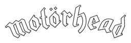 Motorhead logo, monochrome wordmark version, on a transparent background