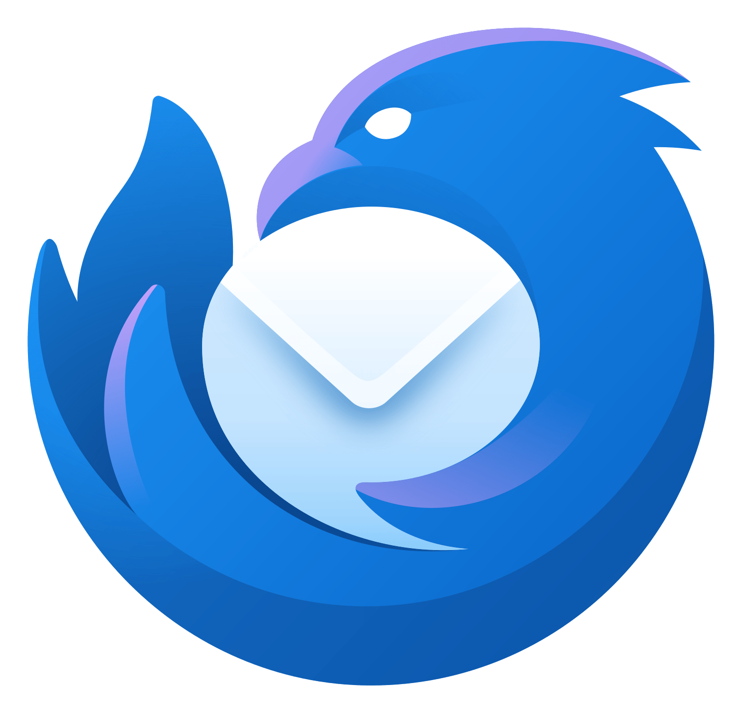 Mozilla Thunderbird logo on a transparent background