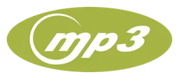 Mp3 logo, horizontal version, on a transparent background
