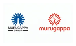 Murugappa logo, white version, on a transparent background