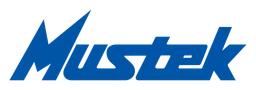 Mustek logo, wordmark version, on a transparent background