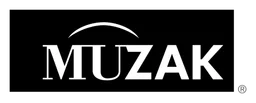 Muzak logo, black wordmark version, on a transparent background
