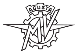 Logo da MV Agusta, versão preto, em fundo transparente