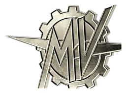 Logo da MV Agusta, versão monocromático, em fundo transparente