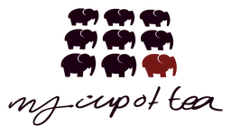 My Cup of Tea logo, black version, on a transparent background