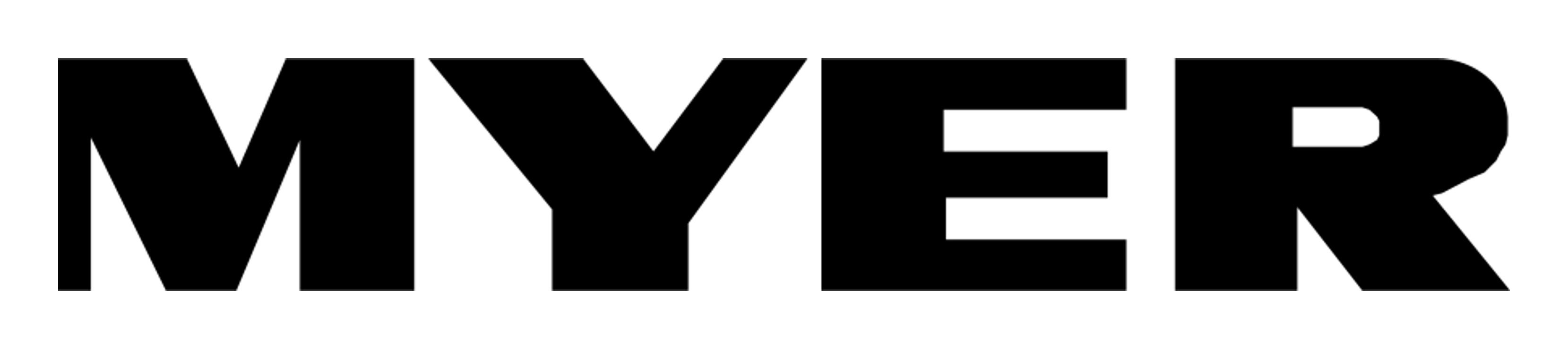 Myer logo on a transparent background