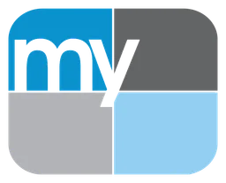 Mynetworktv logo, horizontal version, on a transparent background