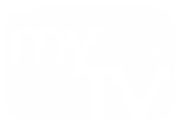 Mynetworktv logo, white version, on a transparent background