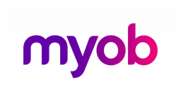 Myob logo, horizontal version, on a transparent background