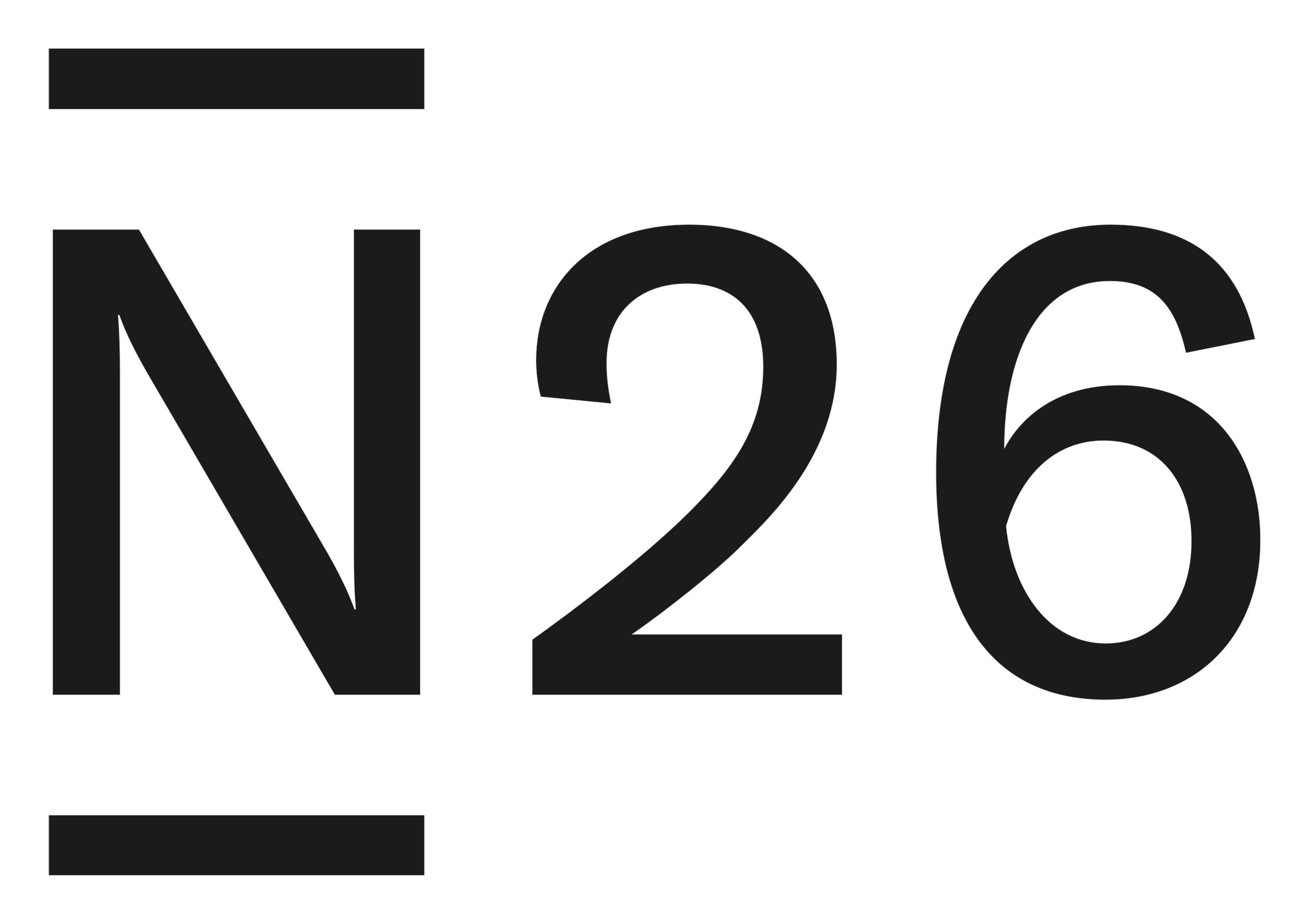 N26 logo on a transparent background