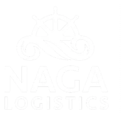Naga logo, white icon version, on a transparent background
