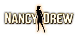 Logo Nancy Drew, version horizontal, sur fond transparent