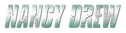 Logo Nancy Drew, version logotype monochrome, sur fond transparent