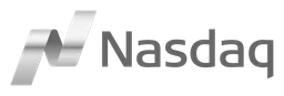 Nasdaq logo, monochrome wordmark version, on a transparent background