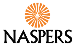 Naspers logo, horizontal version, on a transparent background