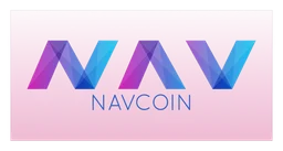 Nav Coin logo, horizontal version, on a transparent background