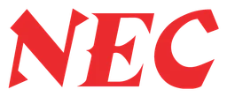 Nec logo, wordmark version, on a transparent background