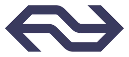 Nederlandse Spoorwegen logo, black wordmark version, on a transparent background