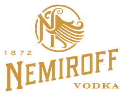 Nemiroff Logo, Variante horizontal, auf transparentem Hintergrund