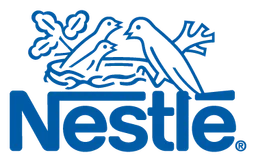 Nestle logo, horizontal version, on a transparent background