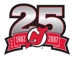 New Jersey Devils logo, horizontal version, on a transparent background