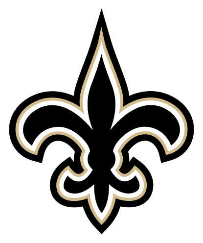 New Orleans Saints logo, black icon version, on a transparent background