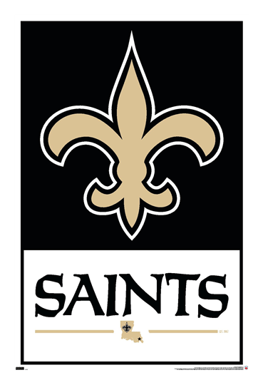 New Orleans Saints logo, monochrome version, on a transparent background
