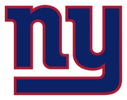 New York Giants logo, horizontal version, on a transparent background