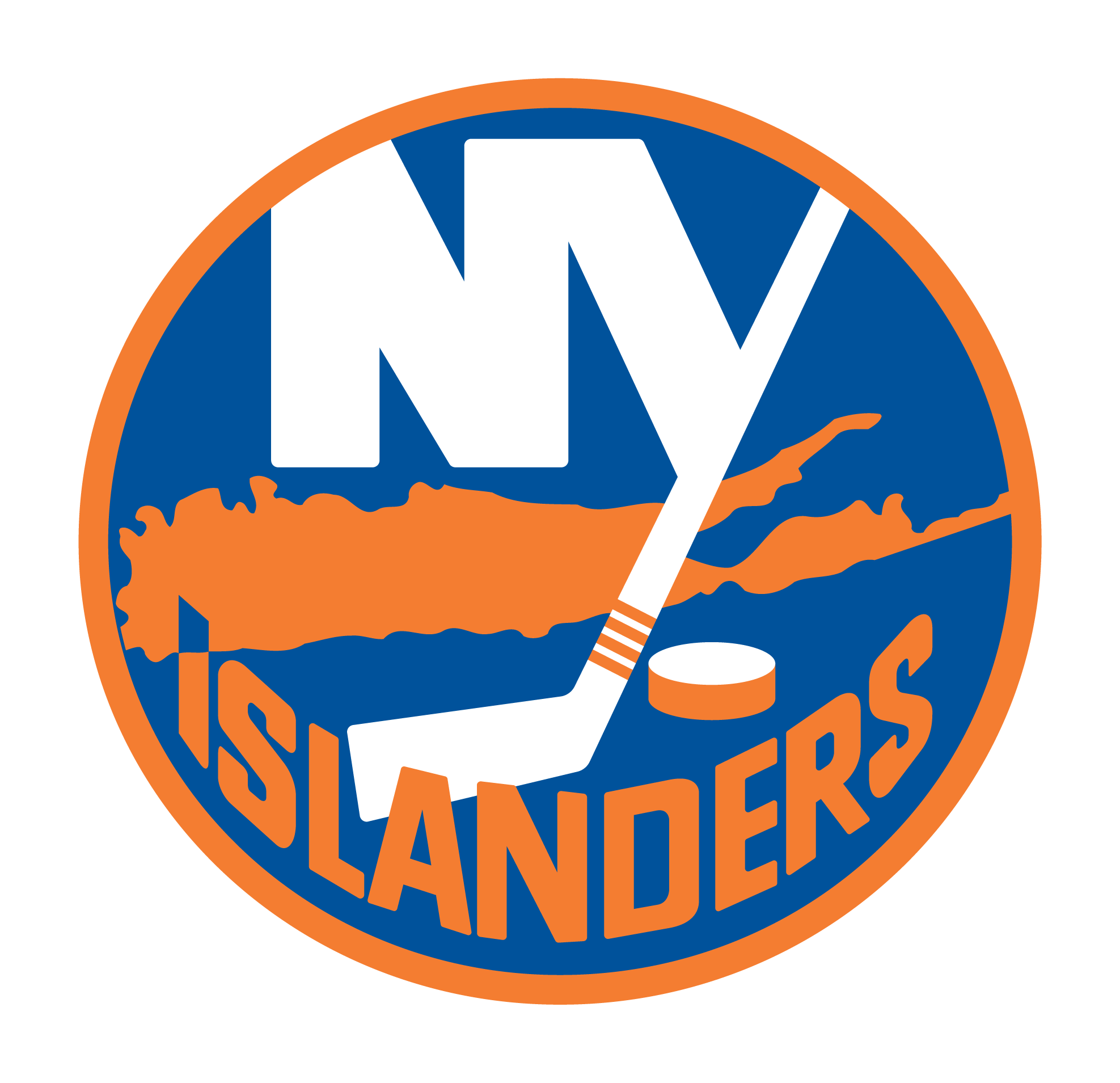 New York Islanders logo on a transparent background