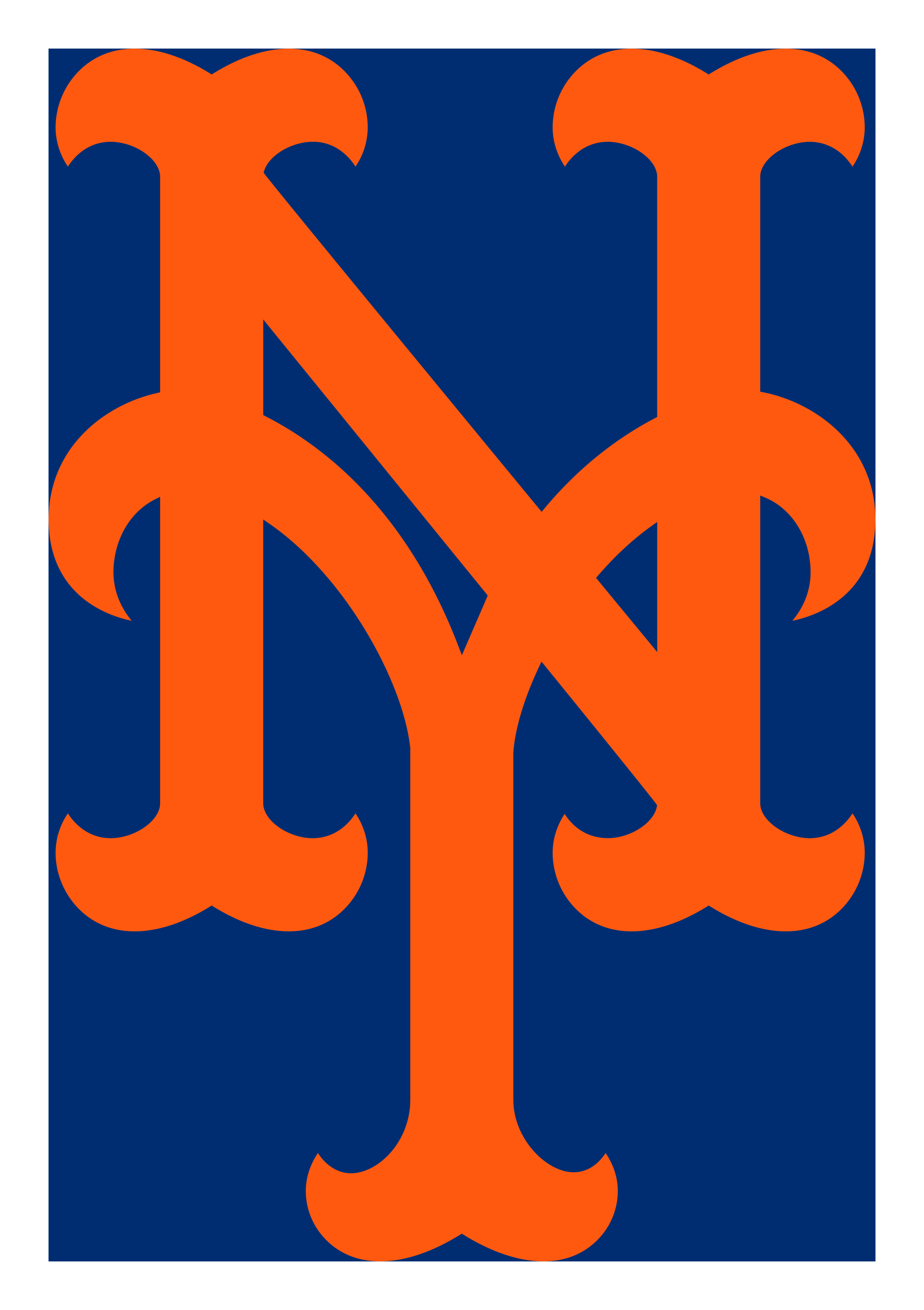 New York Mets logo on a transparent background