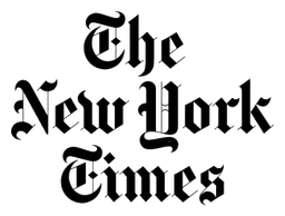 New York Times logo, black version, on a transparent background