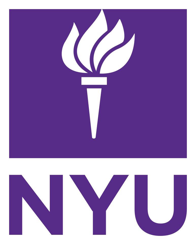 New York University logo, horizontal version, on a transparent background