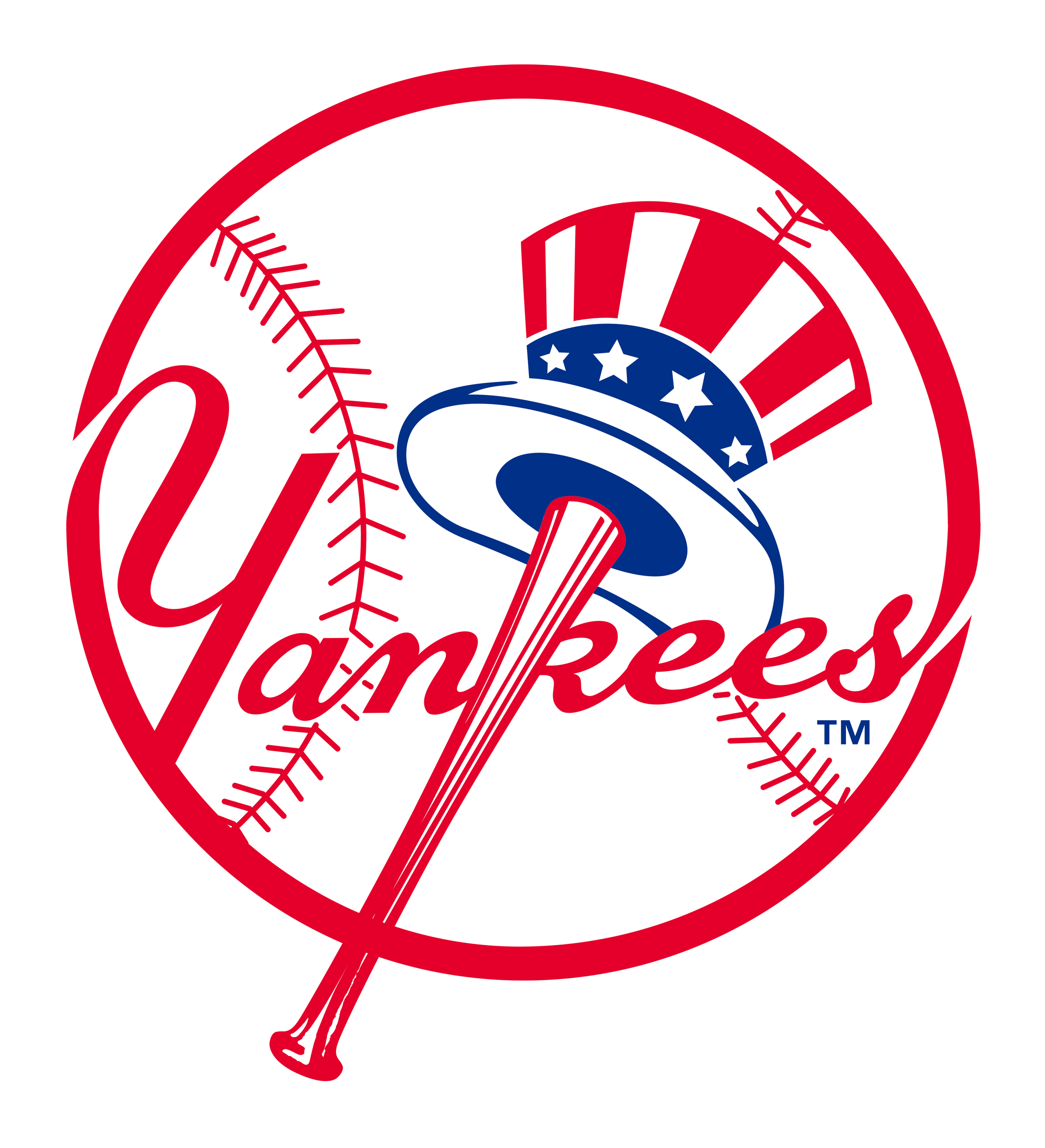 New York Yankees logo on a transparent background