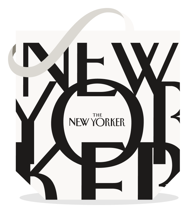 New Yorker logo, monochrome icon version, on a transparent background